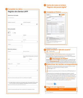 Pasos para registrarse en el portal digital si su empresa ya tiene cuenta con LAPP